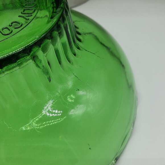 E.O. Brody M2000 Vintage Green Scalloped Pedestal Bowl or Candy Dish - Picture 6 of 11